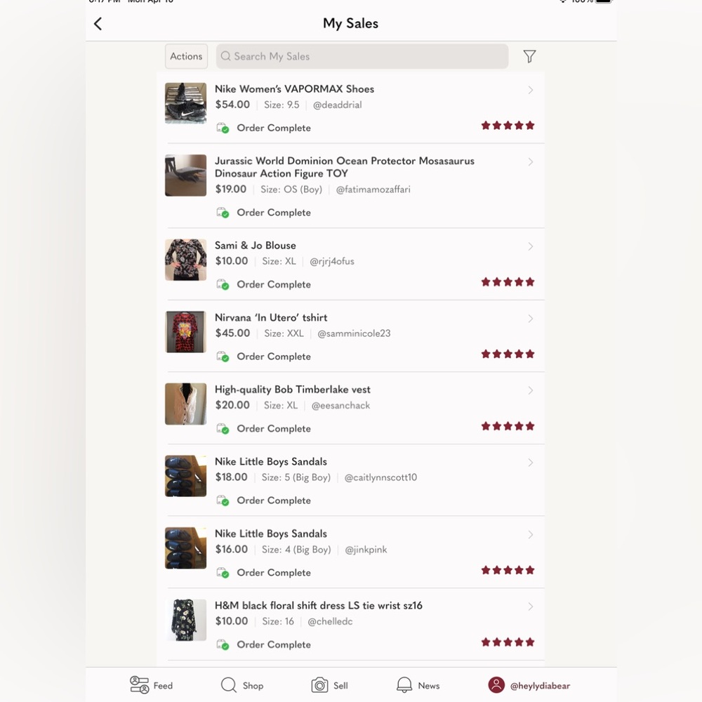 5 Star Ratings